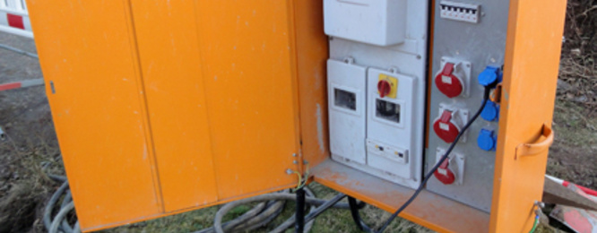 Baustrom bei Stefan Kiessling Elektrotechnik in Münchberg
